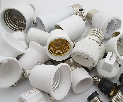 1pc E10-E40 G9 B22 MR16 GU10 G24 GU24 BA15D Candelabra Socket Bulb Converter • $1.62
