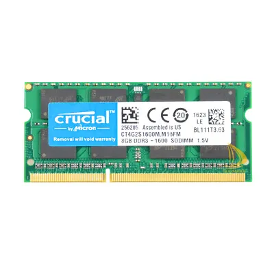 Crucial 8 GB 2Rx8 PC3 12800S DDR3 1600MHZ SDRAM Memory For MacBook Pro Mid 2012 • $13.99