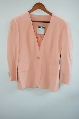 Moschino Couture Pink Peach Classic Blazer Jacket US Size 8 Italy 42 • $35