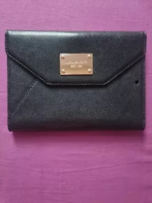 Michael Kors Saffiano Black Leather IPad Case Excellent Condition! • £17