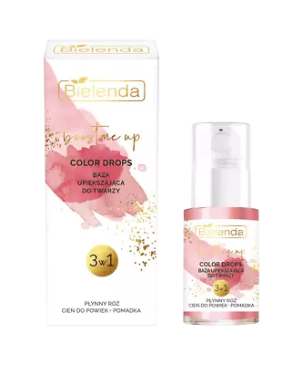 Bielenda Boost Me Up Colour Drops 3in1 Beauty Base Blush  Moisturising Glow 30ml • £12.80