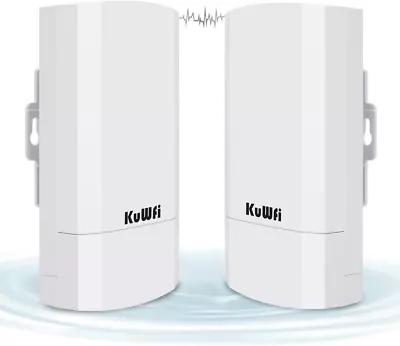 Kuwfi 2-Pack 300Mbps Wireless Bridge Outdoor Cpe Wifi Kit Point To Point Wirele • $81.61