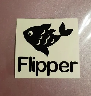 Personalised Pet Fish Name Vinyl Sticker For Glass Tank Bowl Aquarium Goldfish • £2.95