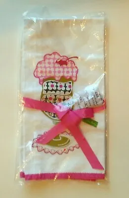 NWT Vera Bradley Tea Towel In Olivia Pink Kitchen Ice Cream Sundae Free Shipping • $20