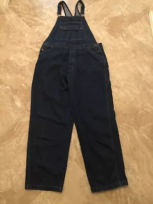 VTG Roundy Ridge Blue Jeans Sz 42x32 Denim Men’s Bib Overalls Farmer Carpenter  • $24.99