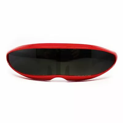 Red Futuristic Cyclops Glasses Matrix Visor Uniglasses Future Space Halloween • $12.99