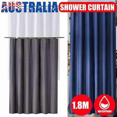 180x200cm Shower Curtain Waterproof Bath Bathroom Fabric Curtains With Hooks Set • $15.85