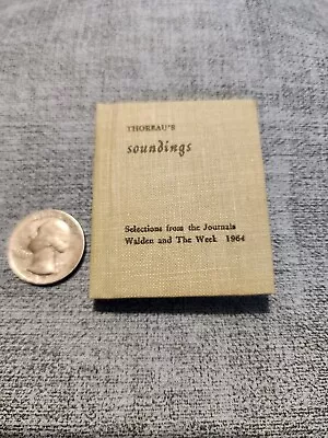 Miniature Book Henry David Thoreau SOUNDINGS 1964 Hillside  Limited Edition #316 • $49.50