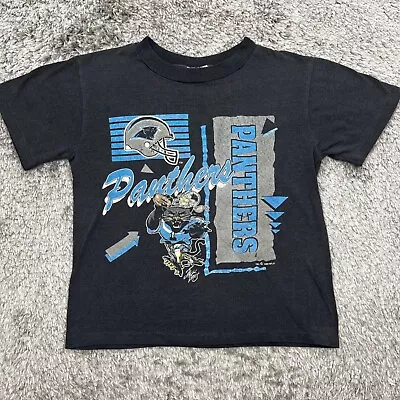 Vintage Carolina Panthers Shirt Boys Small Graphic All Pro 1994 Made In USA RARE • $38.50