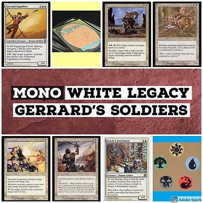 Mtg Mono White Legacy Gerrard's Soldiers Deck Magic The Gathering Rare Capashen • $8.71