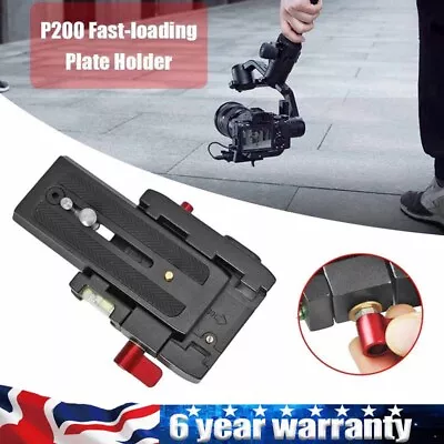 Aluminum Alloy Clamp Tripod P200 Quick Release Plate For Manfrotto 501 500AH Q5 • £12.87