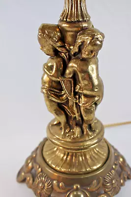 Bronze Gilt Cherubs Bell Candelabra Lamp CIRCA 1940s • $144