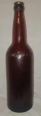 OLD ANTIQUE BROWN BOTTLE  Moline IL  J H MUELLER  & SON MOLINE  ILL ILLINOIS  • $101.99