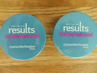 2 X CHARLES WORTHINGTON 2nd Day Hair Mud Texture Definition Volume Shine Styling • £8.95