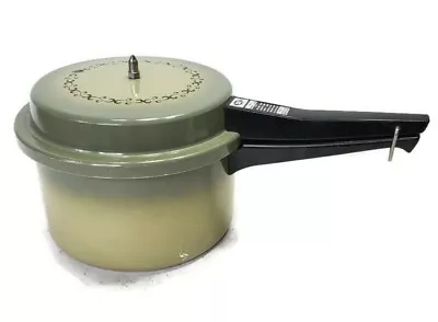 Vintage Avocado Green Mirro Matic 4 Qt Pressure Cooker No Trivet Weight • $15