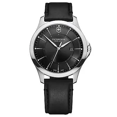 Victorinox Swiss Army Men's Watch Alliance Silver Tone Case Black Dial 241904 • $444.42