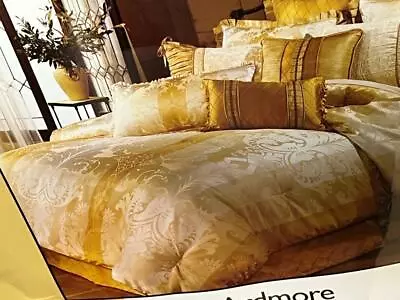Veratex  Ardmore Queen Comforter Bedding Set 8 PC Ivory New • $699.99