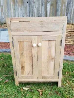 Bathroom Vanity Oak Vanity 30  Vanity Reclaimed Barnwood Vanity Fake Drawer • $495