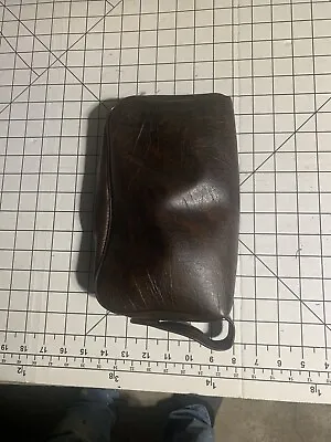 Mens Toiletry Bag Leather Case Organizer Portable Travel B163 • $10.03