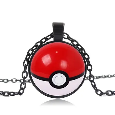 £6.99 • Buy Pokemon Go 28mm Large Pokeball Necklace Pendant Charm Pikachu Valor Mystic