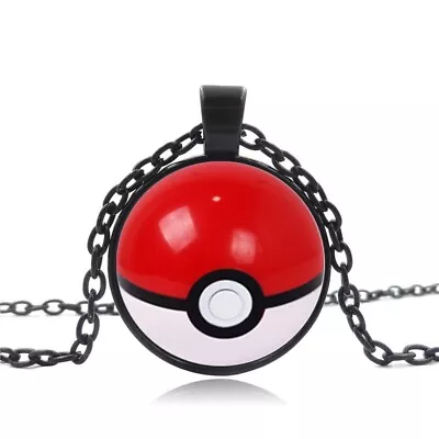 £6.99 • Buy Pokemon Go 28mm Large Pokeball Necklace Pendant Charm Pikachu Valor Mystic