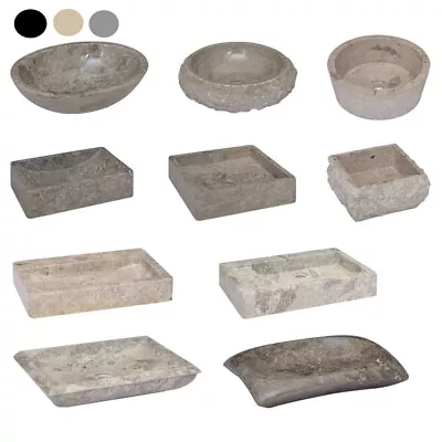 Bathroom Sink Marble Natural Stone Wash Bowl Basin Furniture BlackGreyCream • £120.68