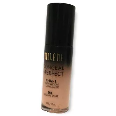 (1)  Milani Conceal + Perfect 2 In 1 Foundation #04 Medium Beige - 1 Oz • $7