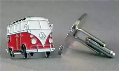 £4.49 • Buy New Old School VW Campervan Camping Volkswagon Cufflinks Cuff Shirt Links Metal