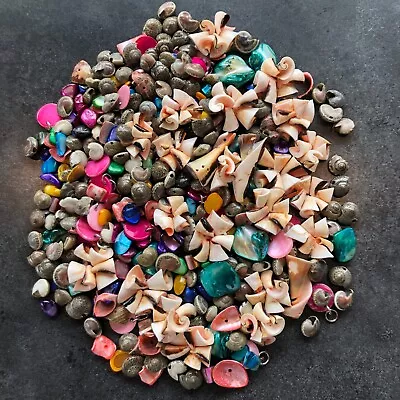 Bead Lot Loose Assorted Mother Of Pearl Shell Multi Shapes Sizes 200+ Count • $9.99