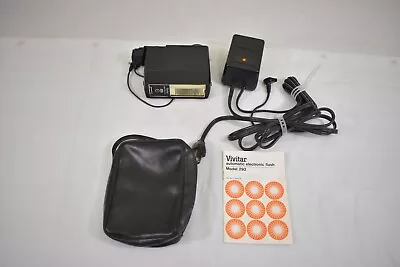 Vivitar AUTO/THYRISTOR 292 Flash With Charger And Case Vintage Camera Accessory • $10