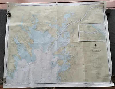 Chart Map Nautical Navigation Cape Cod Canal Ma. 1985 Beach House Décor Vintage • $28.95