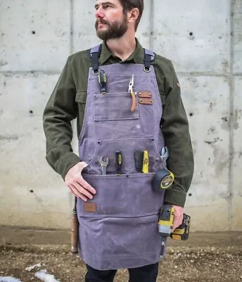 WHITEDUCK Work Apron - Waxed Canvas - Heavy Duty Woodworking Work Shop Apron • $20.30