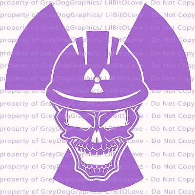 Nuke Skull Design B Vinyl Decal Sticker Nuclear Power Plant Radiation Symbol  • £4.77