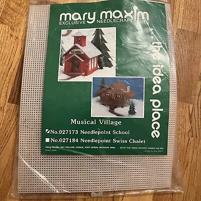 Mary Maxim Needlework Needlepoint School Musical Village Canvas 027173 NEW • $17.99