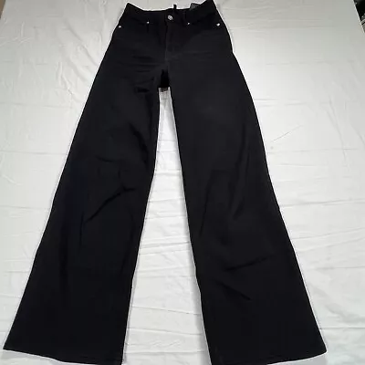 H&M Divided Women’s Wide Flare Black Denim Jeans - Size 2 • $15.99