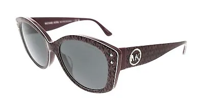 Michael Kors 0MK2175U 392387 Charleston Cateye Merlot Logo Print Sunglasses • $64.99