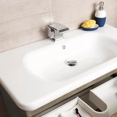 £426.93 • Buy Eaton Light Ash Bathroom Suite Furniture Vanity Unit Cabinet Bath Panel