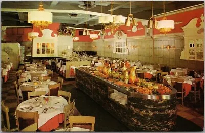Vintage 1950s NEW YORK CITY Postcard ZUCCA'S RESTAURANT Interior View W. 48th St • $5.25