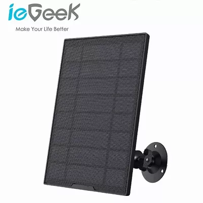 Waterproof Solar Panel Charger For Security Camera IP CCTV Outdoor Adjustable • £15.99