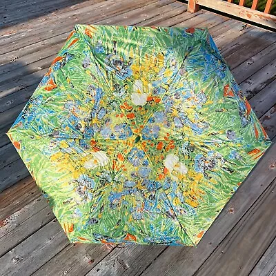 Vincent Van Gogh Blue Irises Painting Umbrella • $19.99