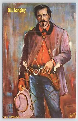 Western~Bill Longley~Gunfighter Of The Old West~1851-1878~By Lea McCarty~Vtg PC • $3