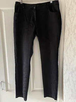Black Jacquard Size 12 Trousers • £3.50