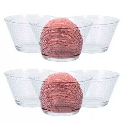 Glass Dessert Bowls 300ml Ice Cream Sundae Fruit Cocktail Starter Bowl Set 6x • £8.99