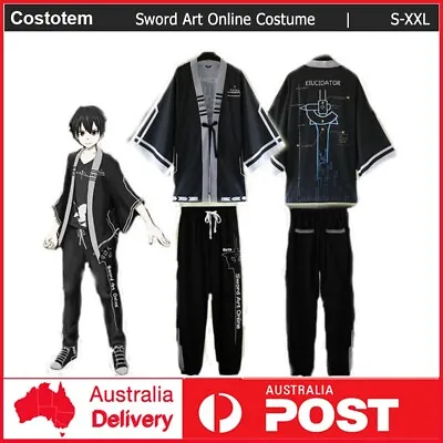 $78.82 • Buy Anime Sword Art Online SAO Pants Kimono Cosplay Sport Casual Costume Suit