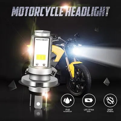 1X H4 9003 HB2 HS1 LED Motorcycle Headlight Front Bulb Hi/Lo Beam 6500K White • $10.99