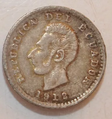 1912 Ecuador 1/2 Decimo • $9.99