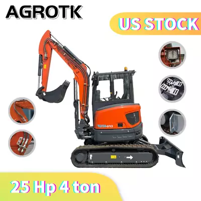 Mini Excavator Digger 25 HP 4 Ton Tracked Crawler B&S Kubota Engine Backhoe • $34998