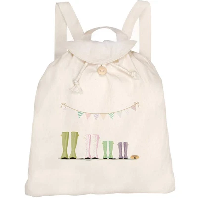 £14.99 • Buy 'Spotty Wellies' Canvas Rucksack / Backpack (RK00025913)