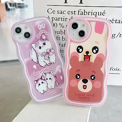 Case For IPhone Samsung Xiaomi OPPO Wave Edge Phone Cover Back Cute Cartoon Hot • $4.24
