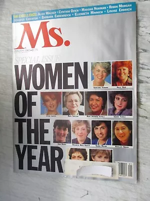 Ms. Magazine January 1985 Women Of The Year Cyndi Lauper Joan Benoit Feminism • $15.95
